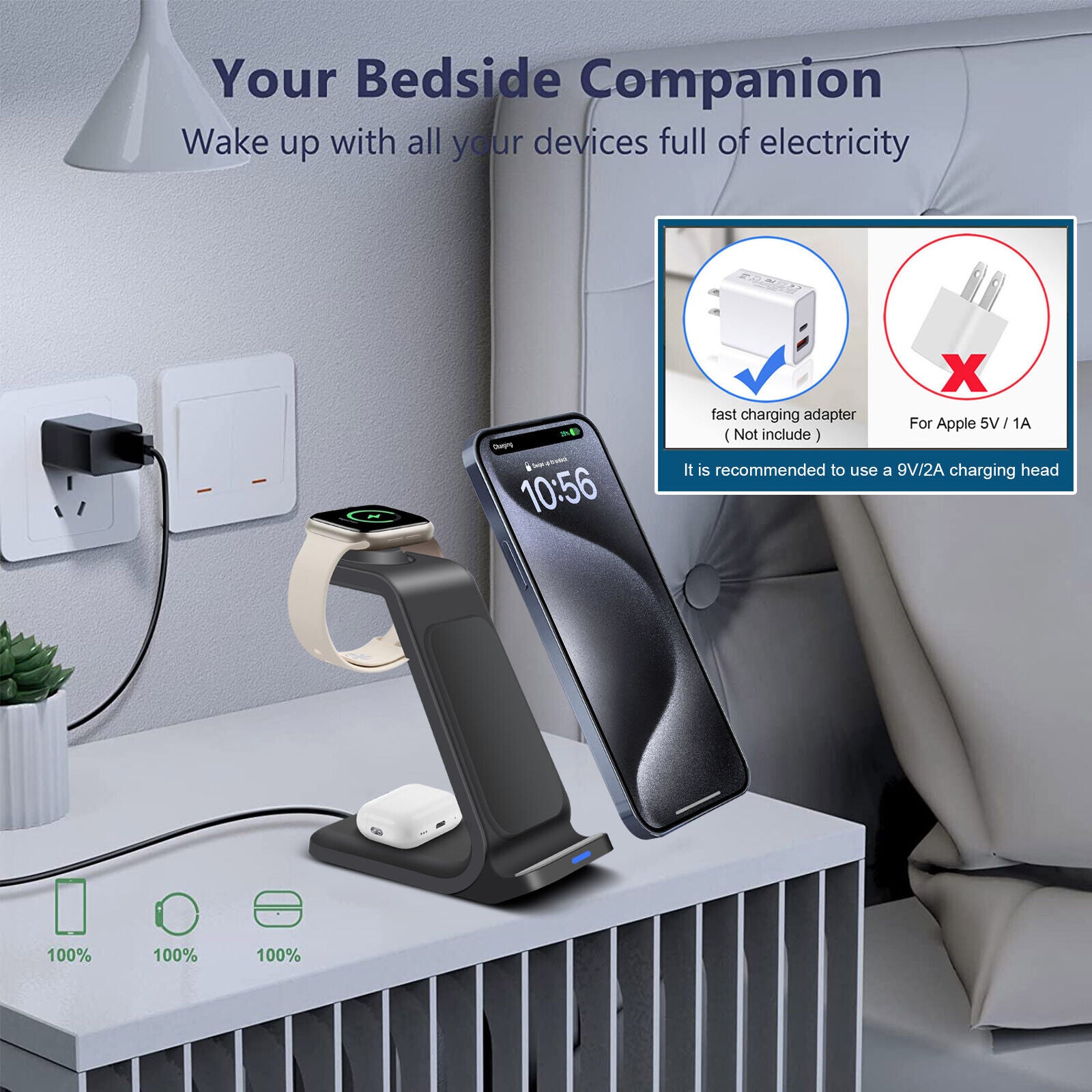 3 in 1 Wireless Charging Station