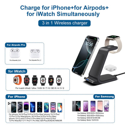 3 in 1 Wireless Charging Station