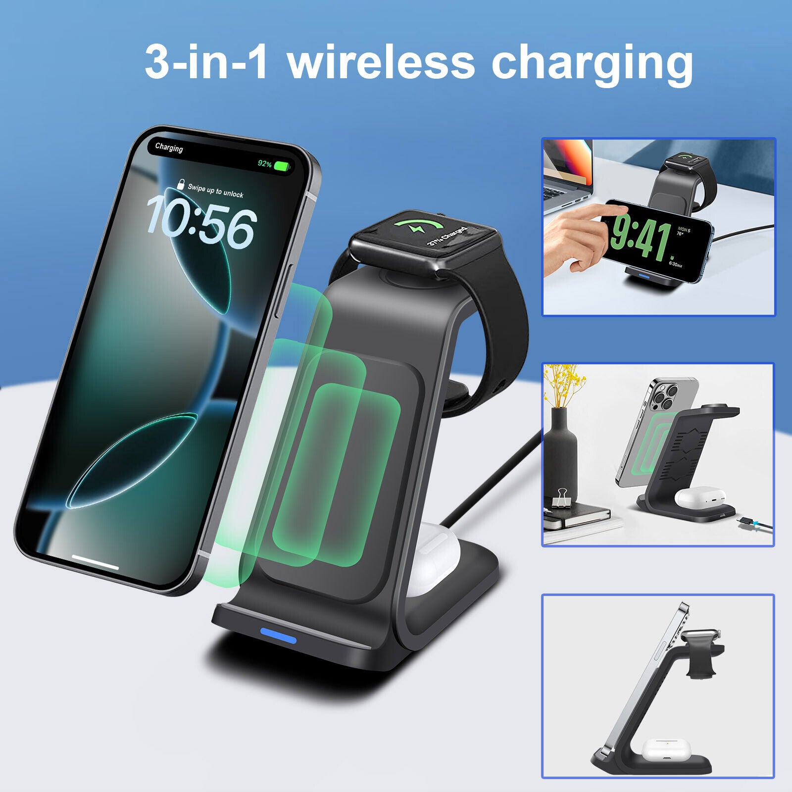 3 in 1 Wireless Charging Station